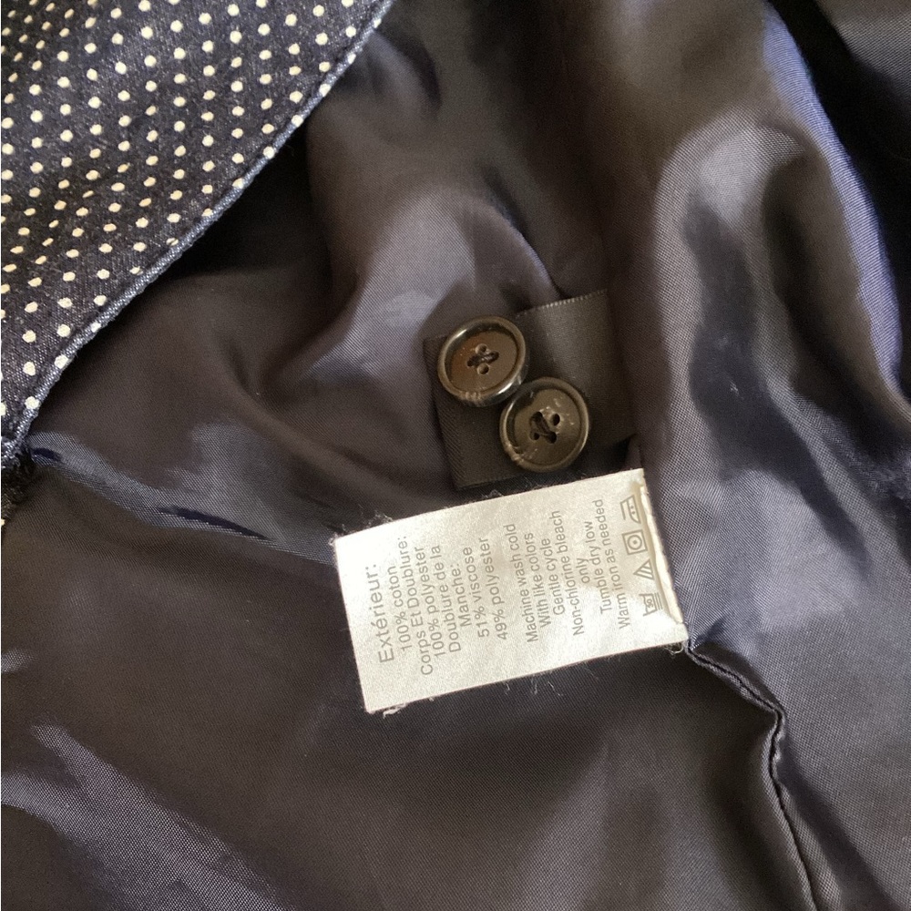 J. Crew Schoolboy Navy Polka Dot Blazer - Picture 11 of 12